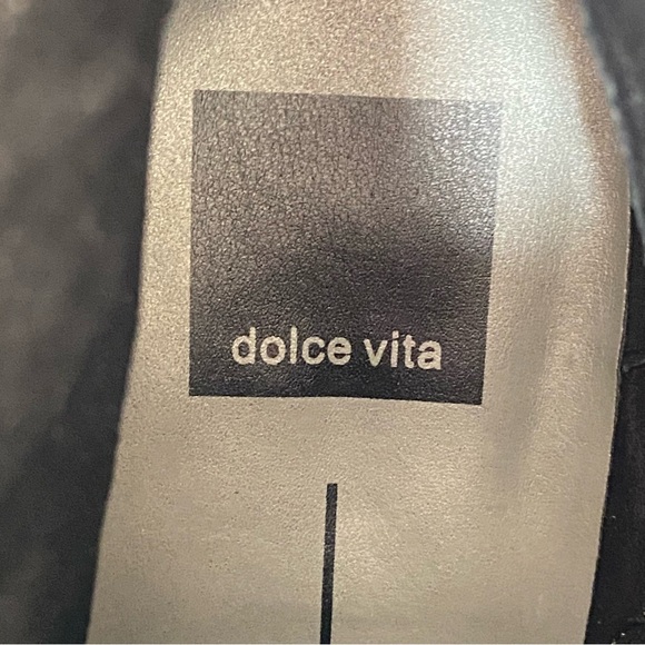 EUC Dolce Vita Grey & Black Snake Print Block Heel Booties Size 9 - Picture 7 of 9